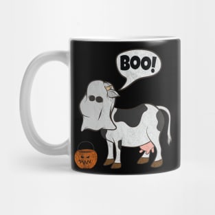 Funny Halloween Cow Ghost Costume Cute Boo Cow Mug